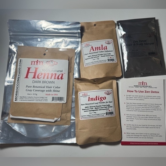 Morocco Method Henna - Amla Powder - Indigo - detox set - Picture 3 of 8